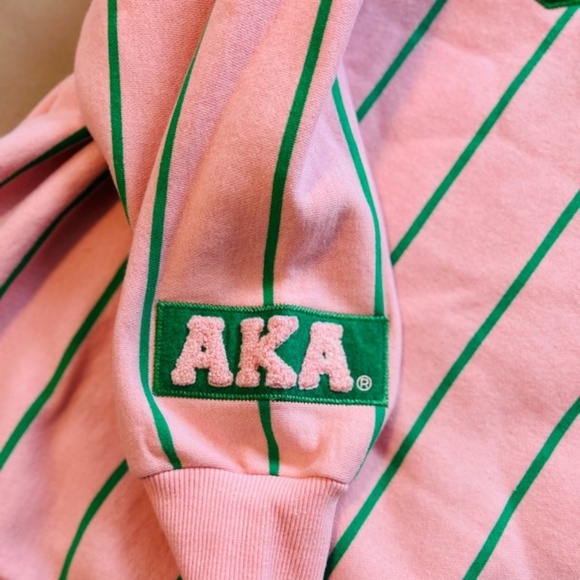 1908 Pink and Green Crew Neck Sweatshirt - Picture 4 of 4